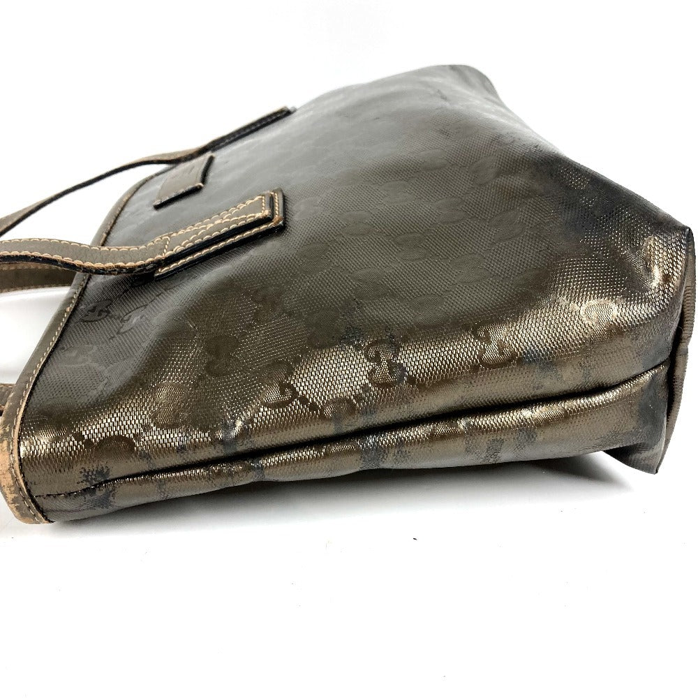 GUCCI 211138 GG Imprime Logo Shoulder Bag Tote Bag Shoulder Bag GG Imprime Unisex Metallic Brown