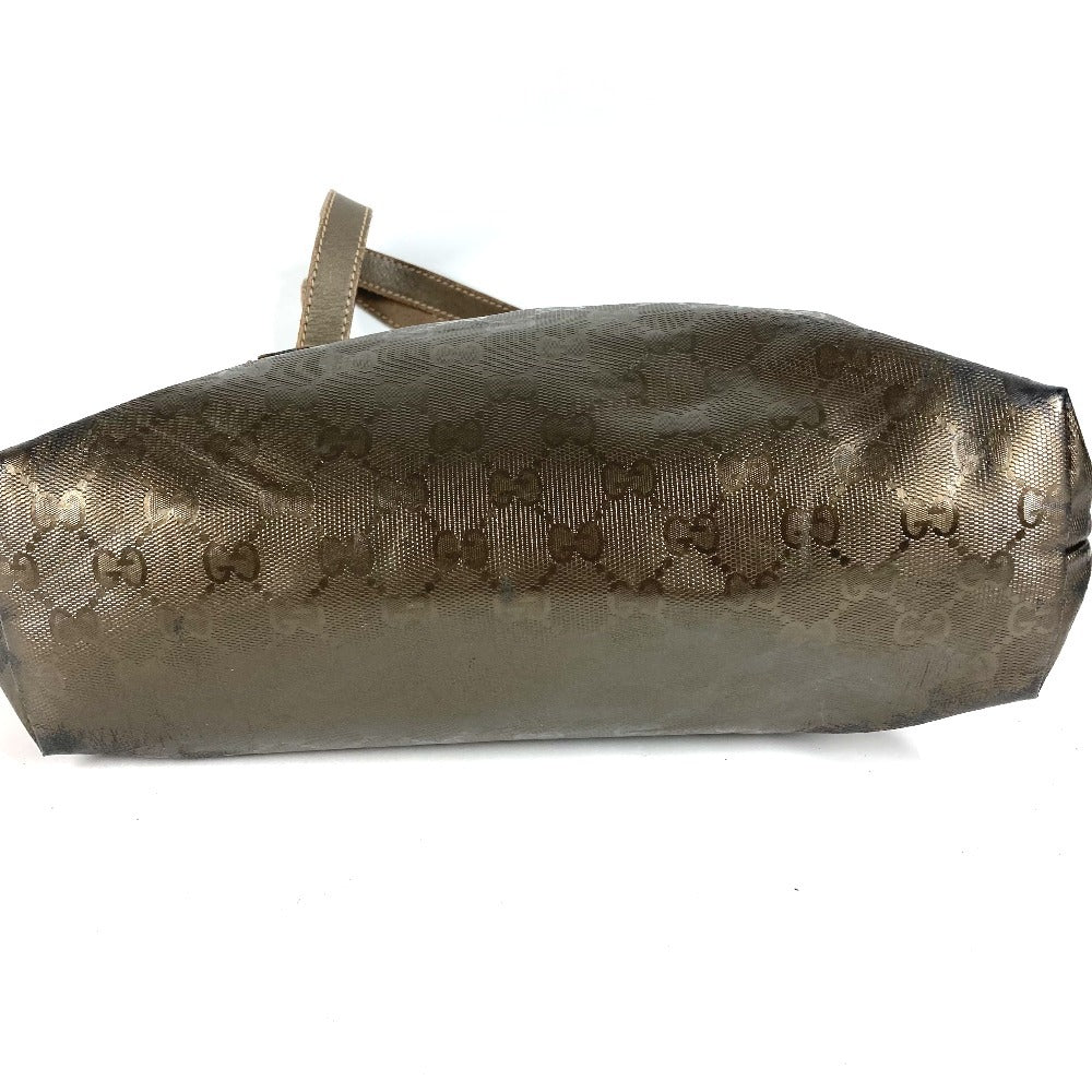 GUCCI 211138 GG Imprime Logo Shoulder Bag Tote Bag Shoulder Bag GG Imprime Unisex Metallic Brown
