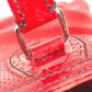 FENDI FF โลโก้ Etnico ปักฉลุ กระเป๋า สะพายข้าง Tote Shoulder Bag หนังแก้ว สีแดง Unise x