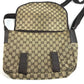 GUCCI 145859 GG โลโก้ กระเป๋าสะพายข้าง กระเป๋าสะพายข้าง Messenger Bag GG Canvas/หนัง Unisex สีเบจ