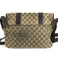 GUCCI 145859 GG โลโก้ กระเป๋าสะพายข้าง กระเป๋าสะพายข้าง Messenger Bag GG Canvas/หนัง Unisex สีเบจ