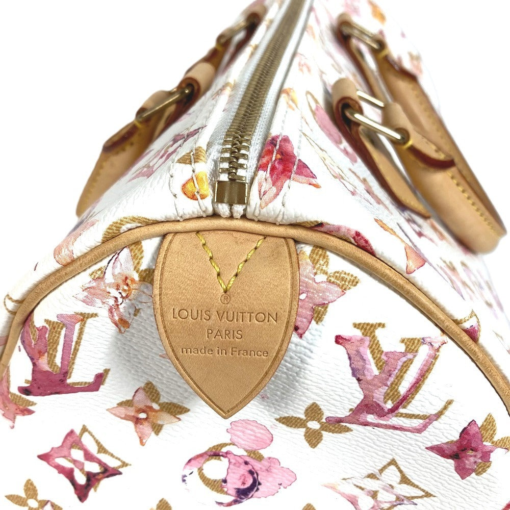 LOUIS VUITTON M95751 Monogram Watercolor Speedy 30 กระเป๋า Speedy 30 ทรง Speedy Boston ใบเล็ก กระเป๋าถือสำหรับผู้หญิง สีขาว