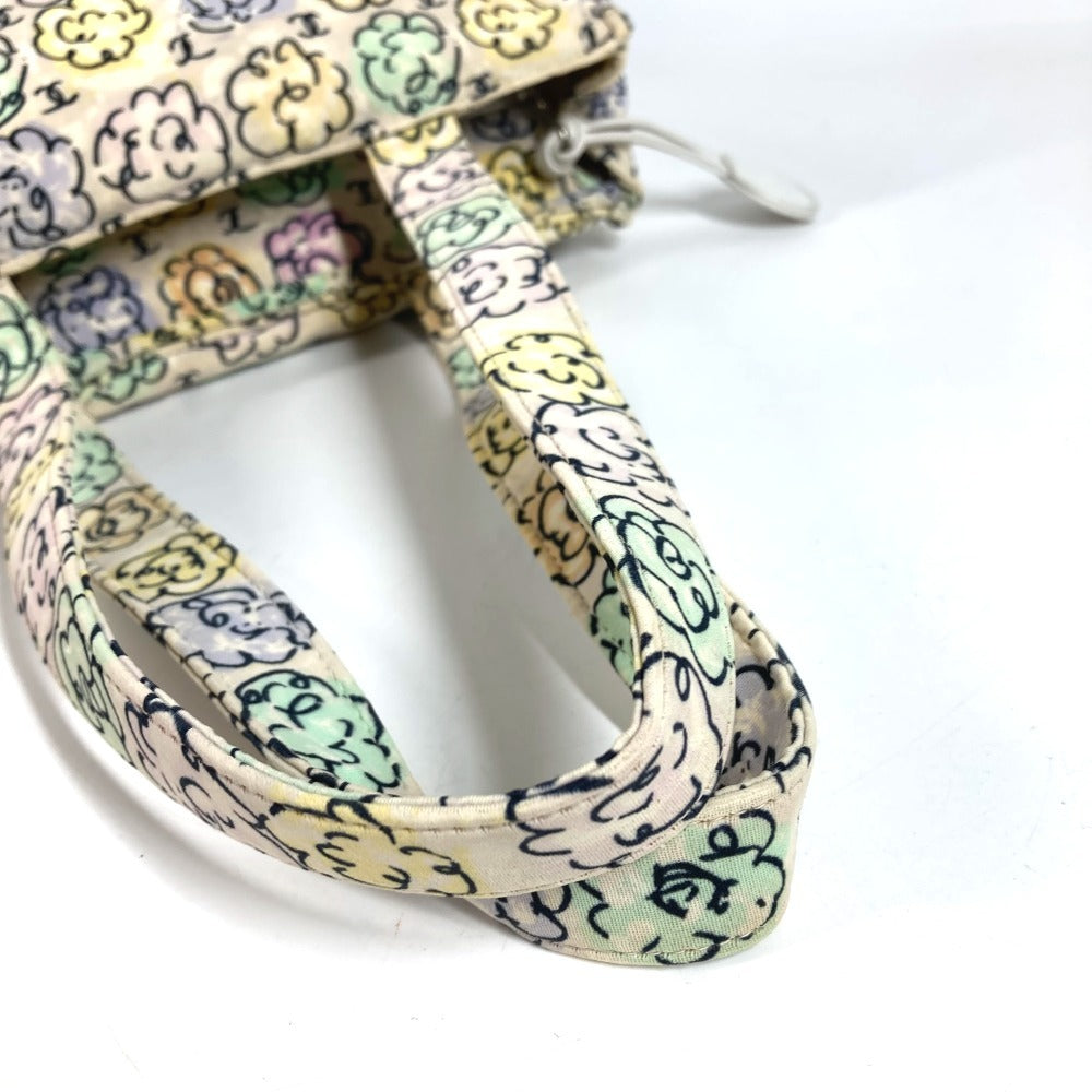CHANEL ヴィンテージ フラワー柄 ロゴ CC ココマーク 花柄 カバン 肩掛け トートバッグ ハンドバッグ ショルダーバッグ キャンバス ユニセックス マルチカラー