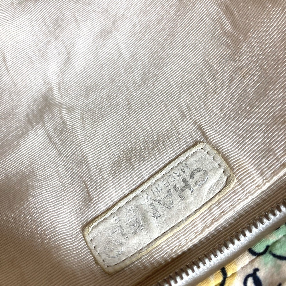 CHANEL ヴィンテージ フラワー柄 ロゴ CC ココマーク 花柄 カバン 肩掛け トートバッグ ハンドバッグ ショルダーバッグ キャンバス ユニセックス マルチカラー