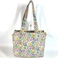 CHANEL ヴィンテージ フラワー柄 ロゴ CC ココマーク 花柄 カバン 肩掛け トートバッグ ハンドバッグ ショルダーバッグ キャンバス ユニセックス マルチカラー