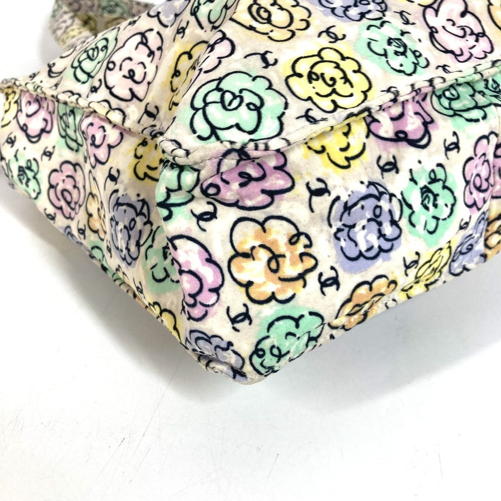 CHANEL ヴィンテージ フラワー柄 ロゴ CC ココマーク 花柄 カバン 肩掛け トートバッグ ハンドバッグ ショルダーバッグ キャンバス ユニセックス マルチカラー