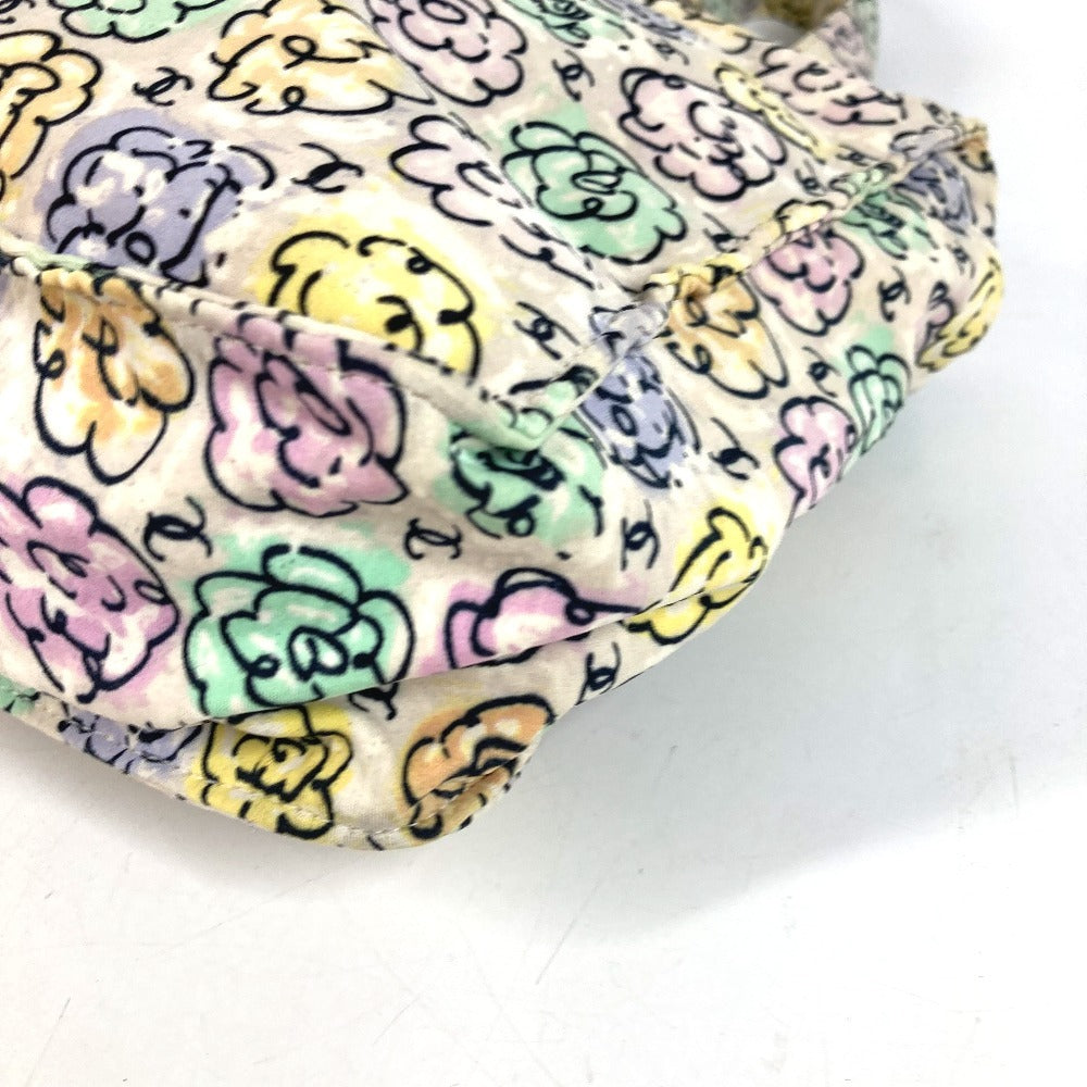 CHANEL ヴィンテージ フラワー柄 ロゴ CC ココマーク 花柄 カバン 肩掛け トートバッグ ハンドバッグ ショルダーバッグ キャンバス ユニセックス マルチカラー