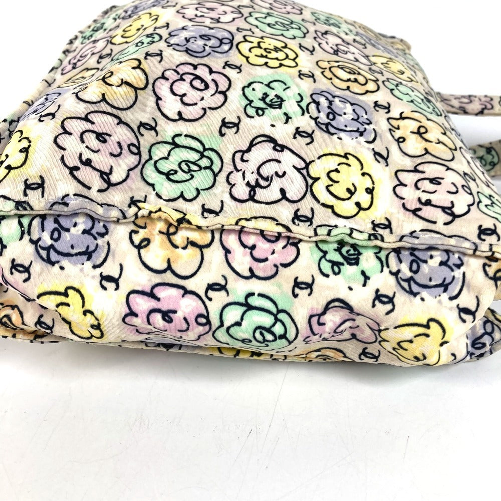 CHANEL ヴィンテージ フラワー柄 ロゴ CC ココマーク 花柄 カバン 肩掛け トートバッグ ハンドバッグ ショルダーバッグ キャンバス ユニセックス マルチカラー