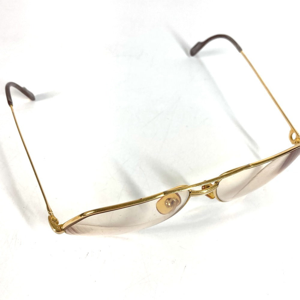 CARTIER ヴィンテージ トリニティ ロゴ めがね メガネ アイウェア 眼鏡 眼鏡 メタル ユニセックス ゴールド