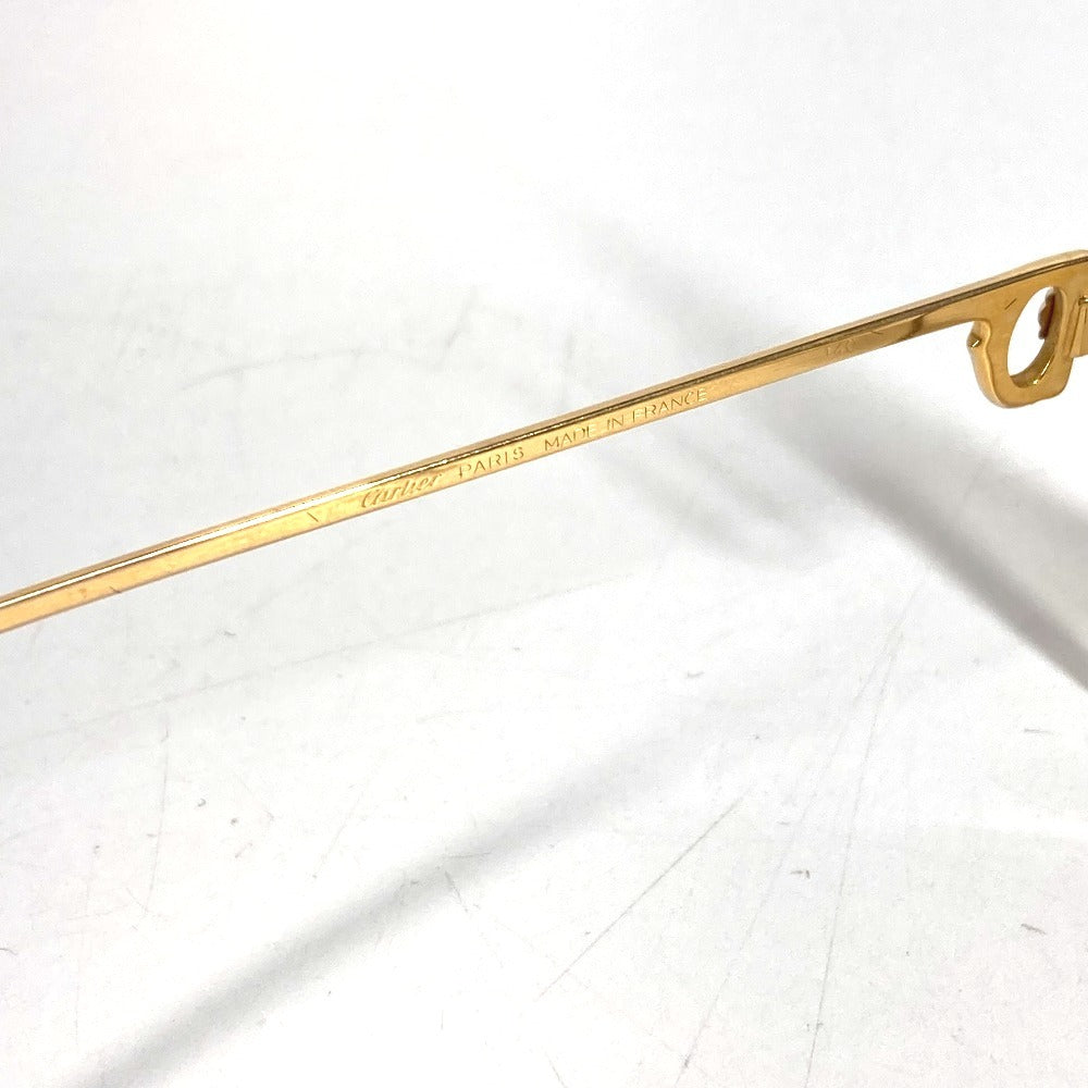CARTIER ヴィンテージ トリニティ ロゴ めがね メガネ アイウェア 眼鏡 眼鏡 メタル ユニセックス ゴールド