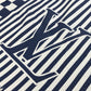 LOUIS VUITTON M78404 ผ้าห่มชายหาดลายทาง LV ลายกราฟิก มีพู่ ผ้าห่ม ผ้าคลุมตกแต่งบ้าน ผ้าห่มผ้าฝ้าย ใช้ได้ทั้งชายและหญิง สีน้ำเงิน