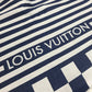 LOUIS VUITTON M78404 ผ้าห่มชายหาดลายทาง LV ลายกราฟิก มีพู่ ผ้าห่ม ผ้าคลุมตกแต่งบ้าน ผ้าห่มผ้าฝ้าย ใช้ได้ทั้งชายและหญิง สีน้ำเงิน