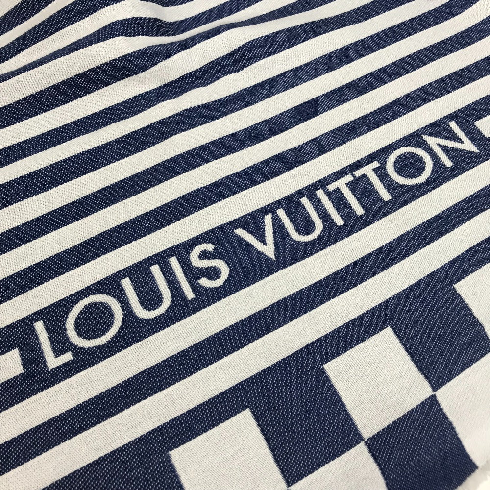 LOUIS VUITTON M78404 ผ้าห่มชายหาดลายทาง LV ลายกราฟิก มีพู่ ผ้าห่ม ผ้าคลุมตกแต่งบ้าน ผ้าห่มผ้าฝ้าย ใช้ได้ทั้งชายและหญิง สีน้ำเงิน