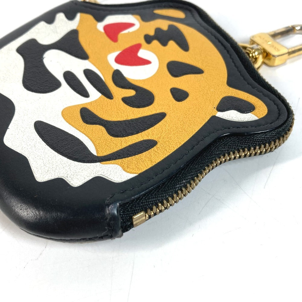 LOUIS VUITTON M81078 NIGO コラボ コインカード ホルダー 財布 小銭入れ バッグチャーム キーホルダー コインケース レザー ユニセックス ブラック
