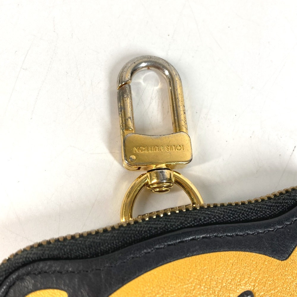 LOUIS VUITTON M81078 NIGO コラボ コインカード ホルダー 財布 小銭入れ バッグチャーム キーホルダー コインケース レザー ユニセックス ブラック