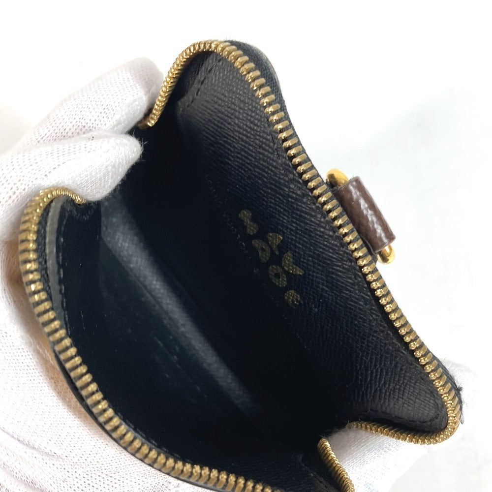 LOUIS VUITTON M81078 NIGO コラボ コインカード ホルダー 財布 小銭入れ バッグチャーム キーホルダー コインケース レザー ユニセックス ブラック