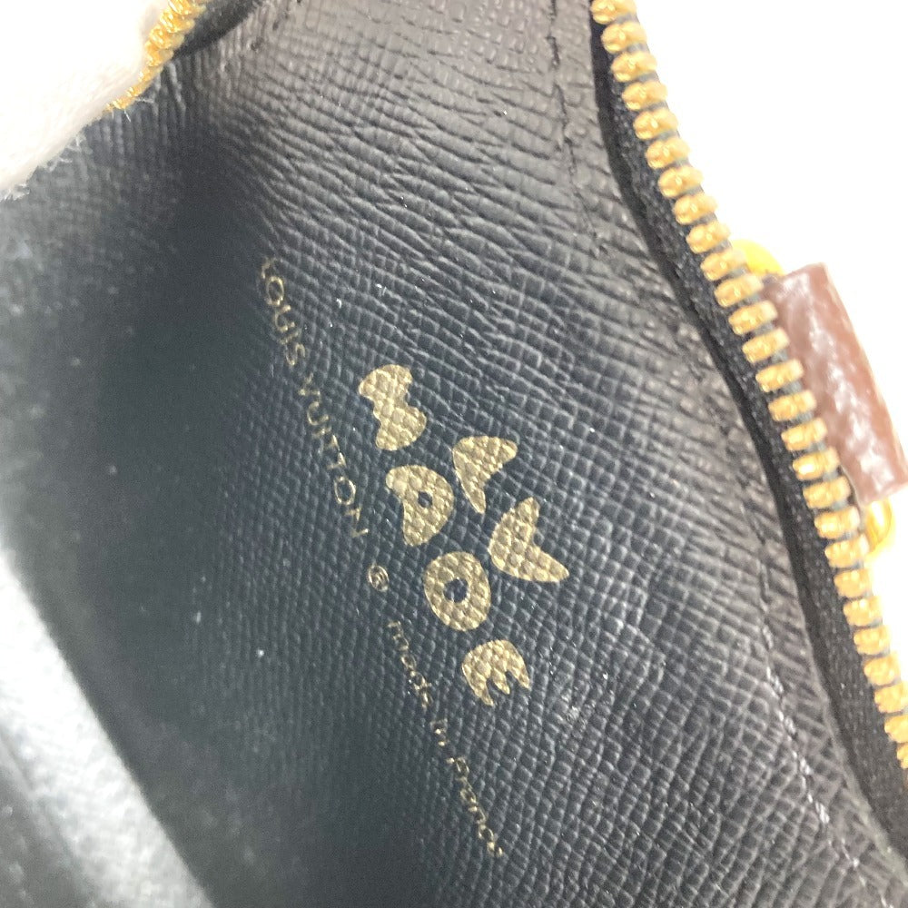 LOUIS VUITTON M81078 NIGO コラボ コインカード ホルダー 財布 小銭入れ バッグチャーム キーホルダー コインケース レザー ユニセックス ブラック