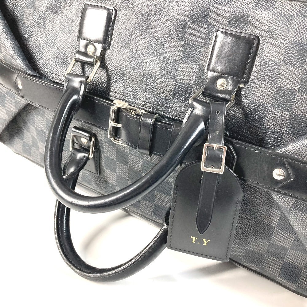 LOUIS VUITTON N41161 Damier Graphite Grimaud กระเป๋าเดินทาง กระเป๋าถือ กระเป๋าบอสตัน Damier Graphite Canvas Unisex สีดำ
