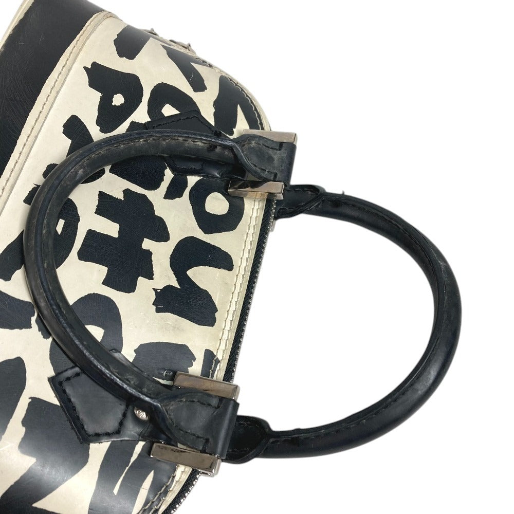 LOUIS VUITTON M92177 Graffiti Alma PM Alma PM กระเป๋า โท้ทแบค แฮนด์แบค หนัง สำหรับผู้หญิง สีขาว