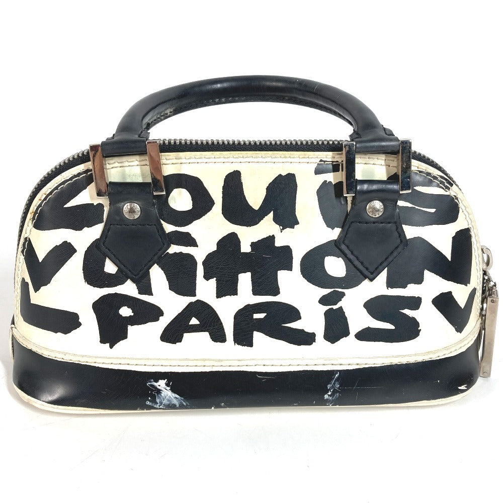 LOUIS VUITTON M92177 Graffiti Alma PM Alma PM กระเป๋า โท้ทแบค แฮนด์แบค หนัง สำหรับผู้หญิง สีขาว