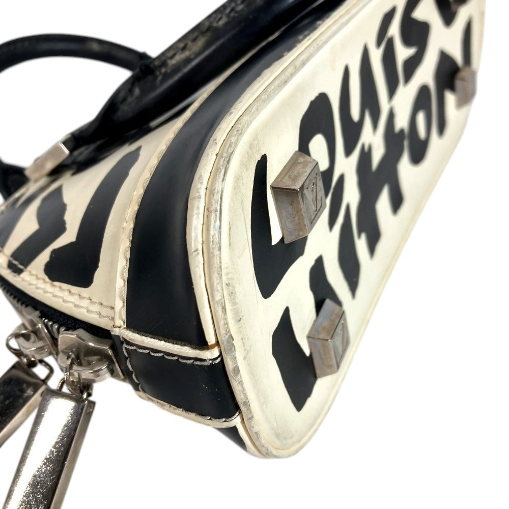 LOUIS VUITTON M92177 Graffiti Alma PM Alma PM กระเป๋า โท้ทแบค แฮนด์แบค หนัง สำหรับผู้หญิง สีขาว