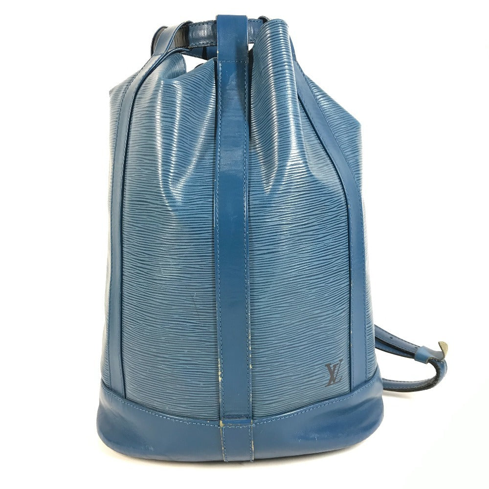 LOUIS VUITTON M52355 Epi Randonnee PM Randonnee PM กระเป๋าสะพายไหล่ Epi Leather Unisex Toledo Blue สีน้ำเงิน