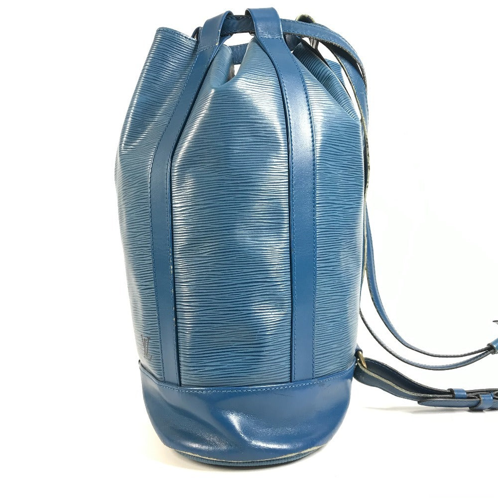 LOUIS VUITTON M52355 Epi Randonnee PM Randonnee PM กระเป๋าสะพายไหล่ Epi Leather Unisex Toledo Blue สีน้ำเงิน