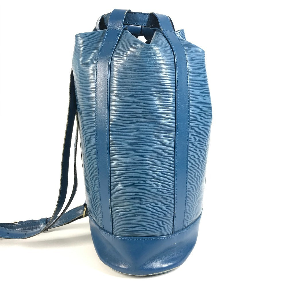 LOUIS VUITTON M52355 Epi Randonnee PM Randonnee PM กระเป๋าสะพายไหล่ Epi Leather Unisex Toledo Blue สีน้ำเงิน