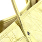 Dior Cannage Quilting Logo Bag, Shoulder Bag, Tote Bag, Shoulder Bag, Leather/Coated Canvas, Unisex, Yellow