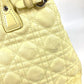 Dior Cannage Quilting Logo Bag, Shoulder Bag, Tote Bag, Shoulder Bag, Leather/Coated Canvas, Unisex, Yellow