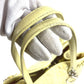 Dior Cannage Quilting Logo Bag, Shoulder Bag, Tote Bag, Shoulder Bag, Leather/Coated Canvas, Unisex, Yellow