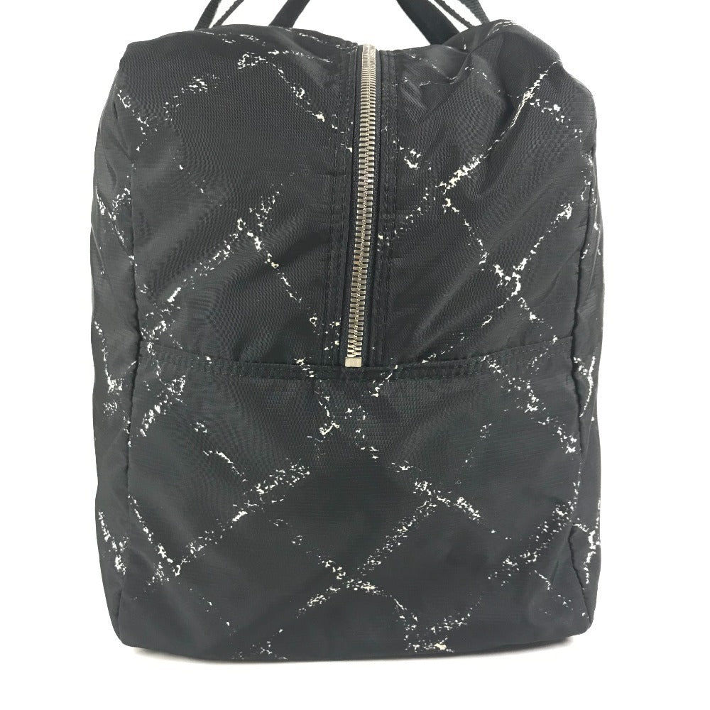 CHANEL 旧トラベルライン トラベルバッグ 旅行バッグ 2WAY ショルダーバッグ 斜め掛け ボストンバッグ ナイロン レディース ブラック