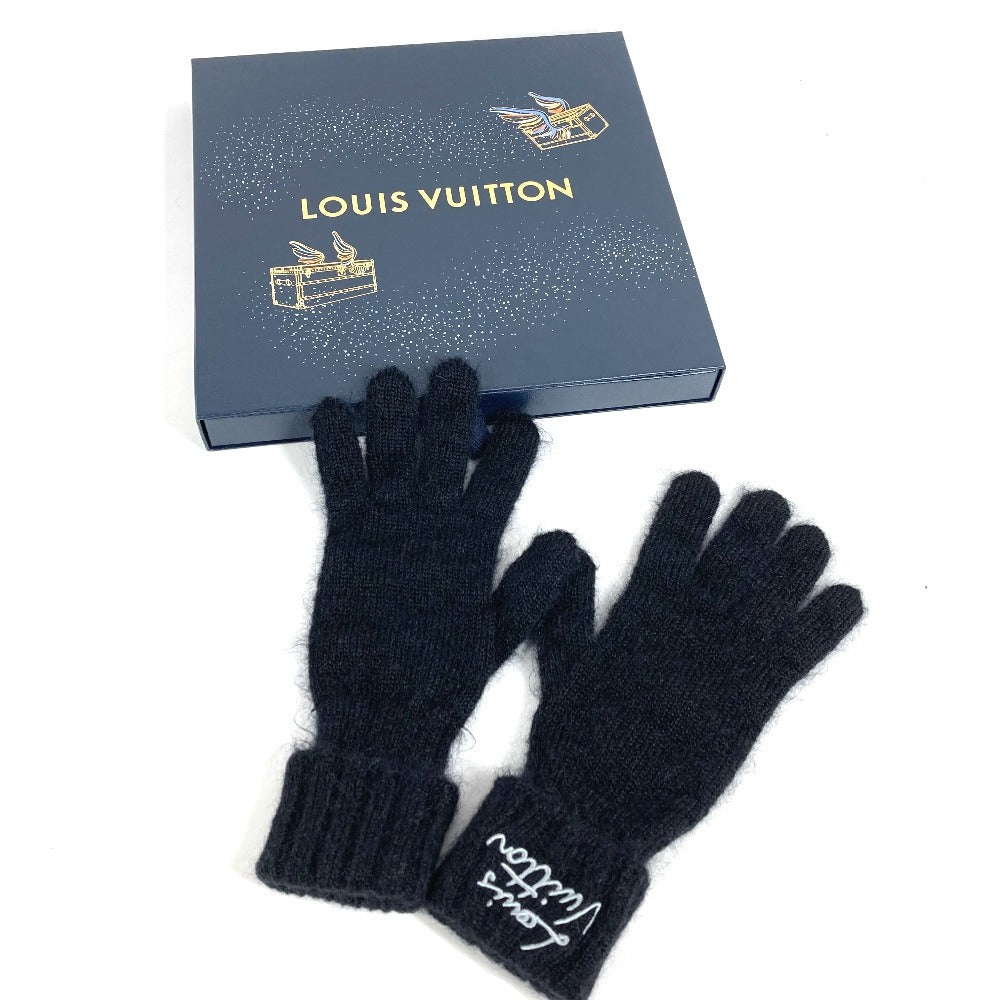 LOUIS VUITTON M97581 グローブ LV スクリプト グローブ アクセサリー 手袋 レディース ブラック