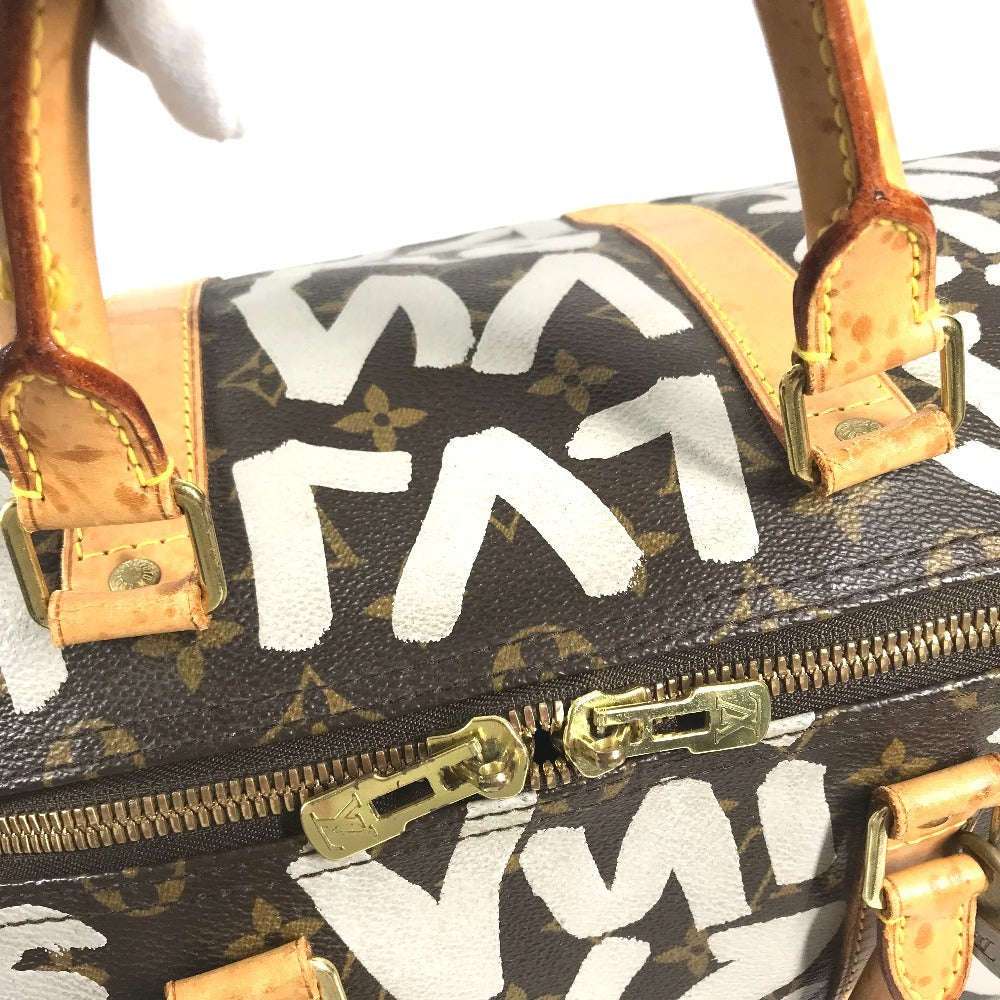 LOUIS VUITTON M92197 Monogram Graffiti Keepall50 Keepall 50 Duffle Bag Bag Travel Bag Travel Bag Duffle Bag MonogramCanvas White/Brown Used