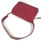 HERMES vintage Logo Hoodie Perforated Logo H Logo Bag Crossbody Flap Shoulder Bag felt / Leather Red Used