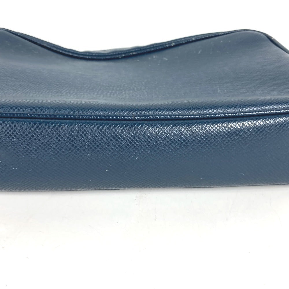LOUIS VUITTON M33410 Taiga Pochette Kasai Pochette Kasai Bag Pouch Clutch Bag with Strap Cluch Bag Taiga Leather Océan Navy Used
