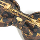 LOUIS VUITTON M03607 Leopard leopard leopard LV Safari Ribbon Hair Clip Hair accessories, hair clips, pins Valletta silk Brown/Black Used