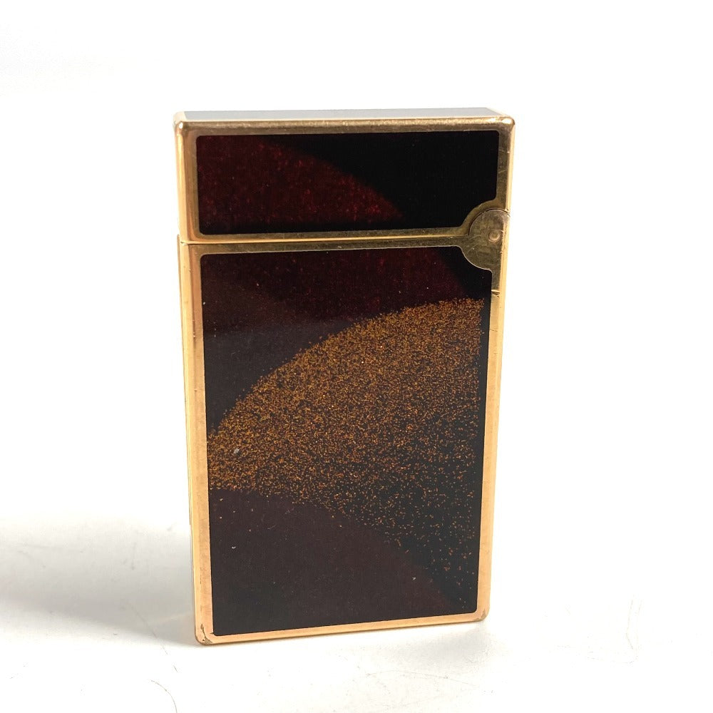 S.T.Dupont vintage Lacquer Glitter Smoking accessories, cigarette smoke Lighter Metal Brown/Gold Used