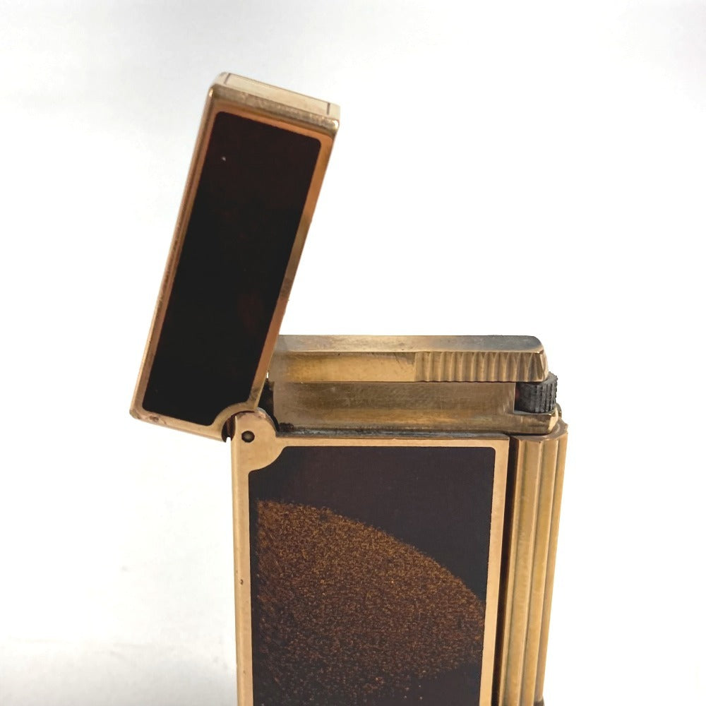 S.T.Dupont vintage Lacquer Glitter Smoking accessories, cigarette smoke Lighter Metal Brown/Gold Used