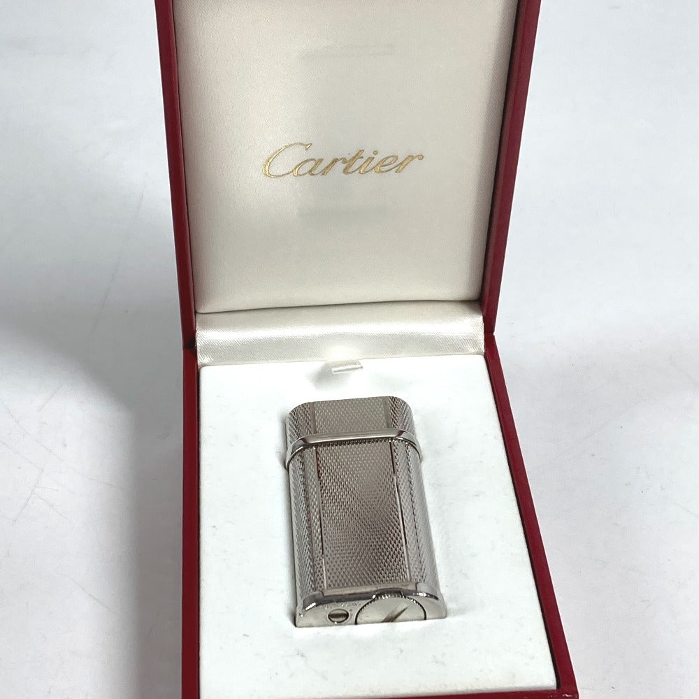 CARTIER logo Smoking accessories, cigarette smoke Lighter Metal Silver Used