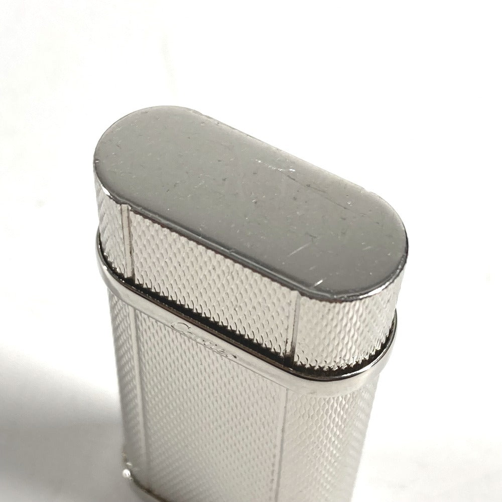 CARTIER logo Smoking accessories, cigarette smoke Lighter Metal Silver Used