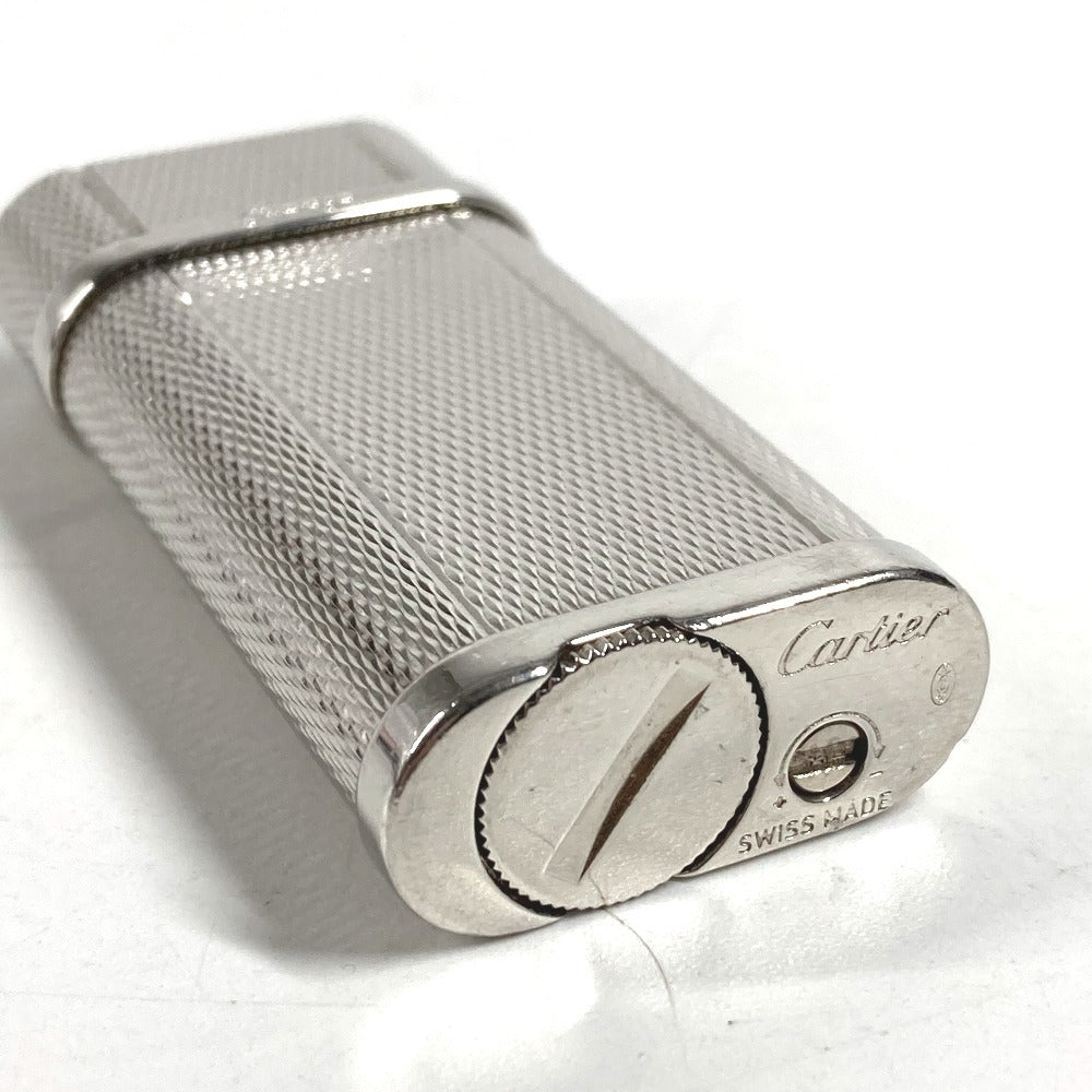 CARTIER logo Smoking accessories, cigarette smoke Lighter Metal Silver Used