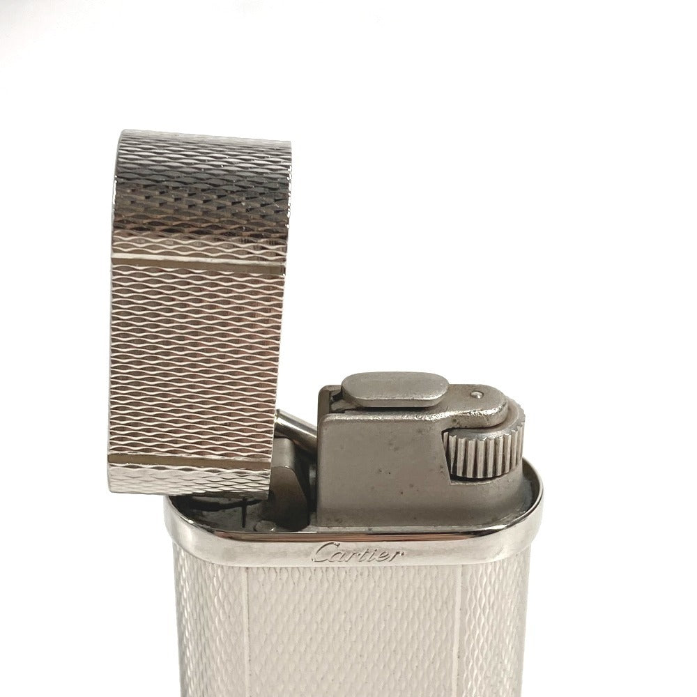 CARTIER logo Smoking accessories, cigarette smoke Lighter Metal Silver Used