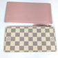 LOUIS VUITTON N63106 Damier Azur Pochette Felicie, card case, coin case, wallet, chain bag, long wallet, Damier Azur canvas, women's, Rose Ballerine, pink