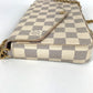 LOUIS VUITTON N63106 Damier Azur Pochette Felicie, card case, coin case, wallet, chain bag, long wallet, Damier Azur canvas, women's, Rose Ballerine, pink