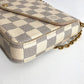 LOUIS VUITTON N63106 Damier Azur Pochette Felicie, card case, coin case, wallet, chain bag, long wallet, Damier Azur canvas, women's, Rose Ballerine, pink