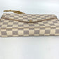 LOUIS VUITTON N63106 Damier Azur Pochette Felicie, card case, coin case, wallet, chain bag, long wallet, Damier Azur canvas, women's, Rose Ballerine, pink