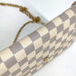 LOUIS VUITTON N63106 Damier Azur Pochette Felicie, card case, coin case, wallet, chain bag, long wallet, Damier Azur canvas, women's, Rose Ballerine, pink