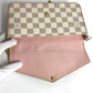 LOUIS VUITTON N63106 Damier Azur Pochette Felicie, card case, coin case, wallet, chain bag, long wallet, Damier Azur canvas, women's, Rose Ballerine, pink