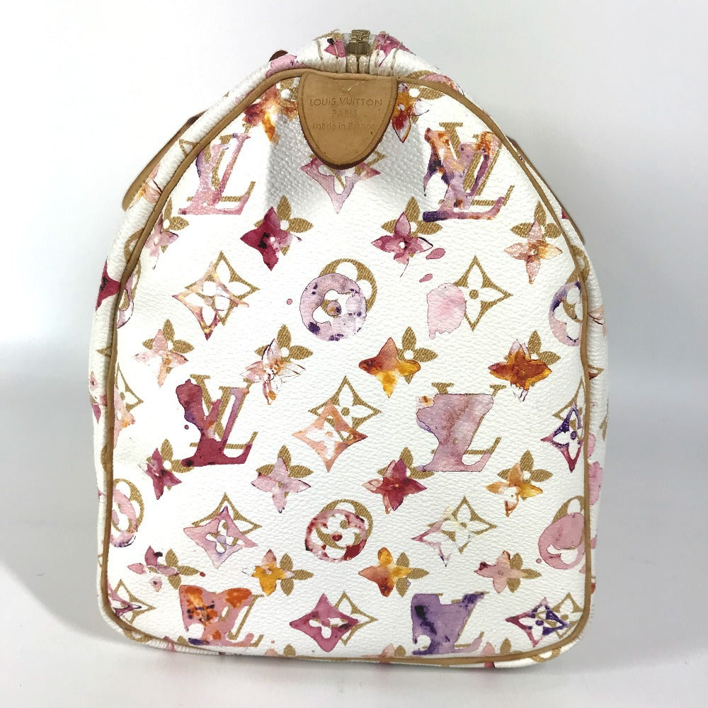 LOUIS VUITTON M95751 モノグラム ウォーターカラー VVN スピーディ30 ミニボストンバッグ カバン ハンドバッグ レディース ブロン ホワイト